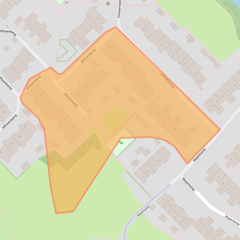 Kaart van postcodegebied 8014EX.