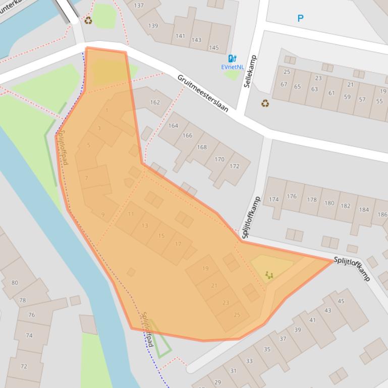 Kaart van postcodegebied 8014GK.