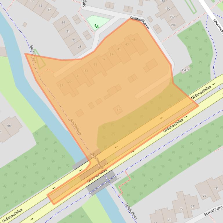 Kaart van postcodegebied 8014GL.