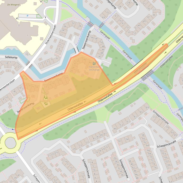 Kaart van postcodegebied 8014GP.