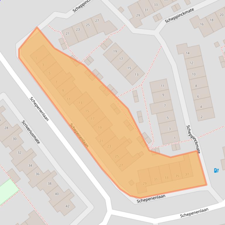 Kaart van postcodegebied 8014JA.