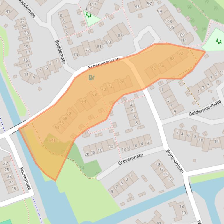 Kaart van postcodegebied 8014JG.