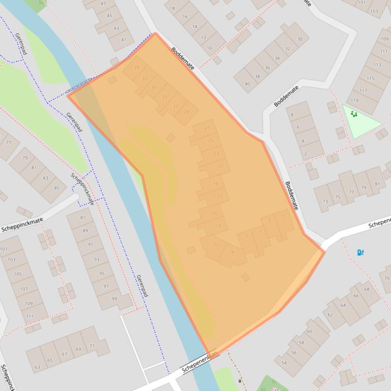 Kaart van postcodegebied 8014JJ.
