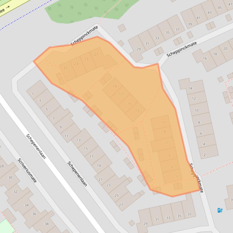 Kaart van postcodegebied 8014JP.