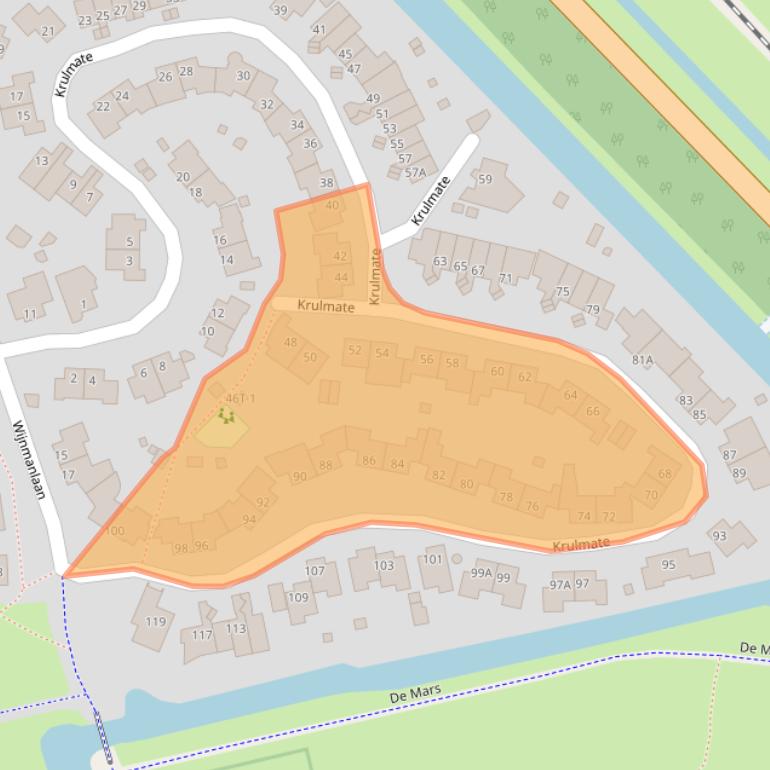 Kaart van postcodegebied 8014KD.