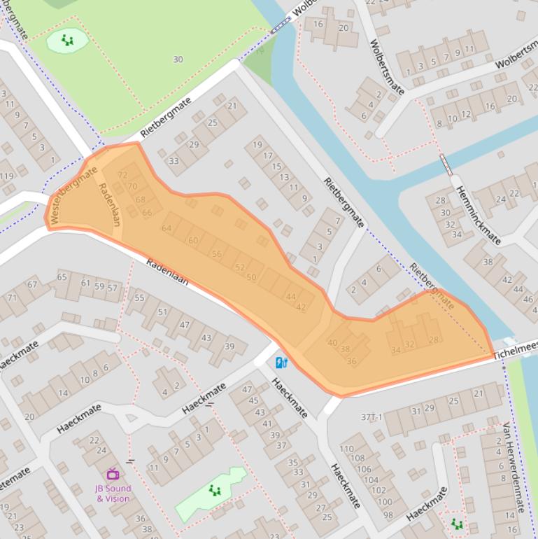 Kaart van postcodegebied 8014LL.