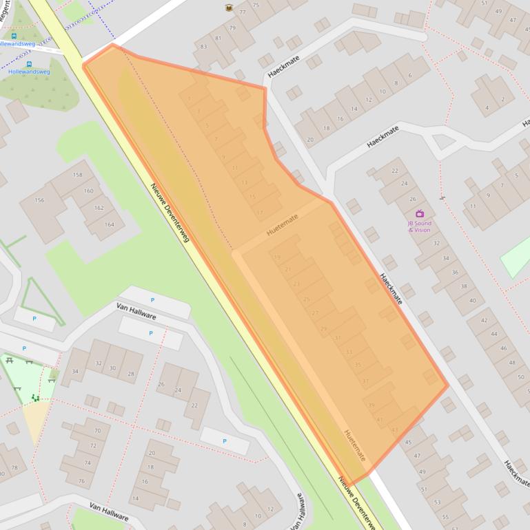 Kaart van postcodegebied 8014LR.