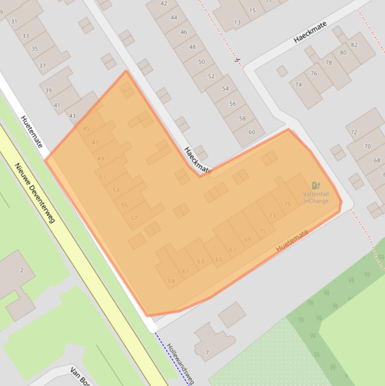 Kaart van postcodegebied 8014LS.