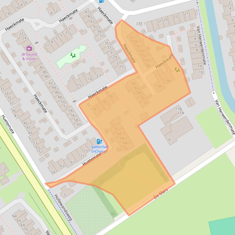 Kaart van postcodegebied 8014MN.