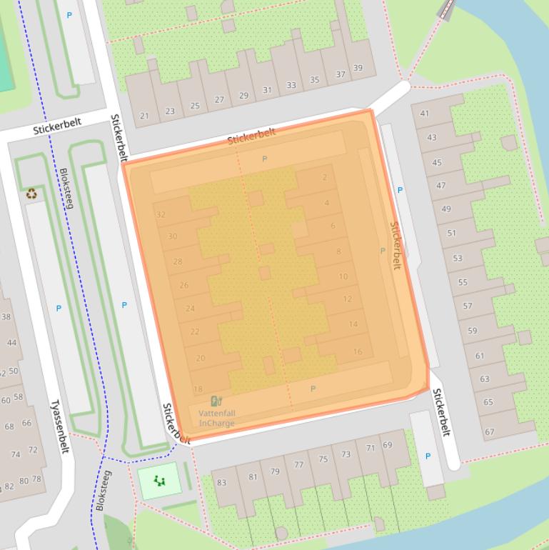 Kaart van postcodegebied 8014NA.