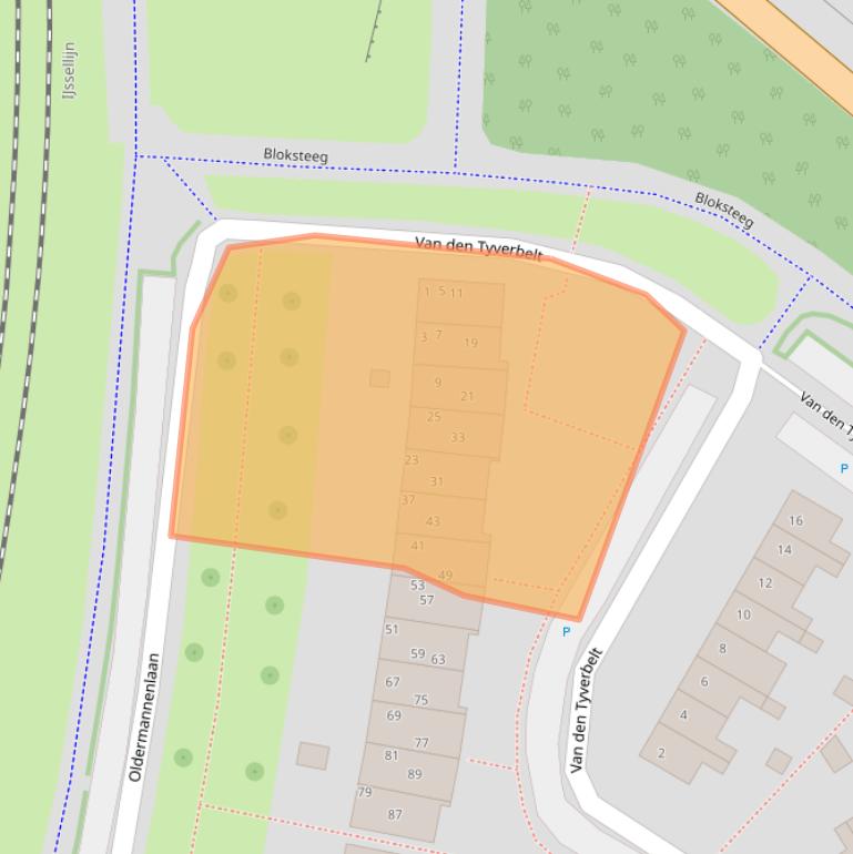 Kaart van postcodegebied 8014NE.