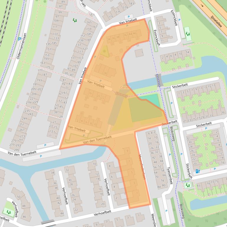 Kaart van postcodegebied 8014NM.