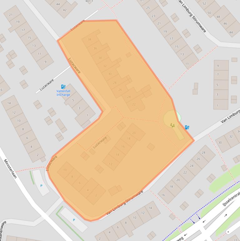 Kaart van postcodegebied 8014PG.