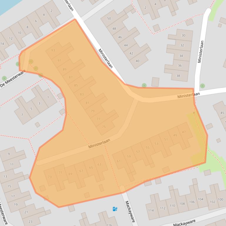 Kaart van postcodegebied 8014PM.