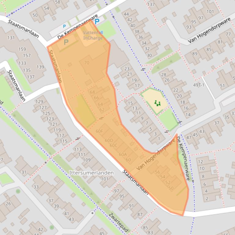 Kaart van postcodegebied 8014PS.