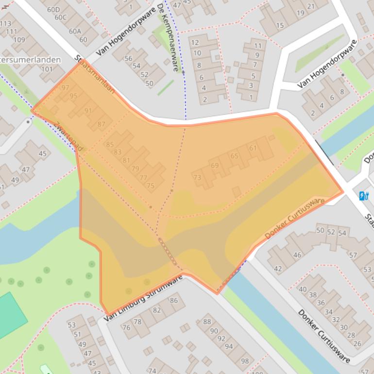 Kaart van postcodegebied 8014PT.