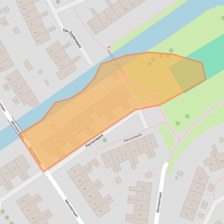 Kaart van postcodegebied 8014PX.