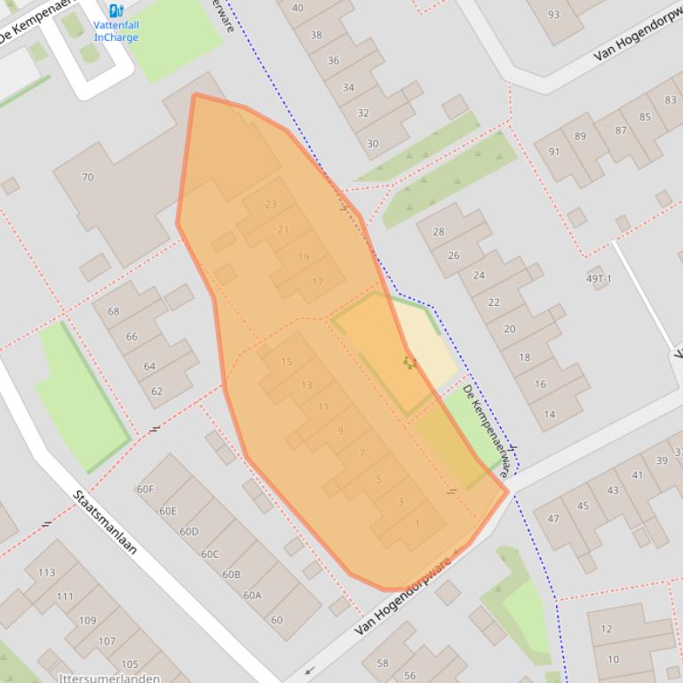 Kaart van postcodegebied 8014RD.