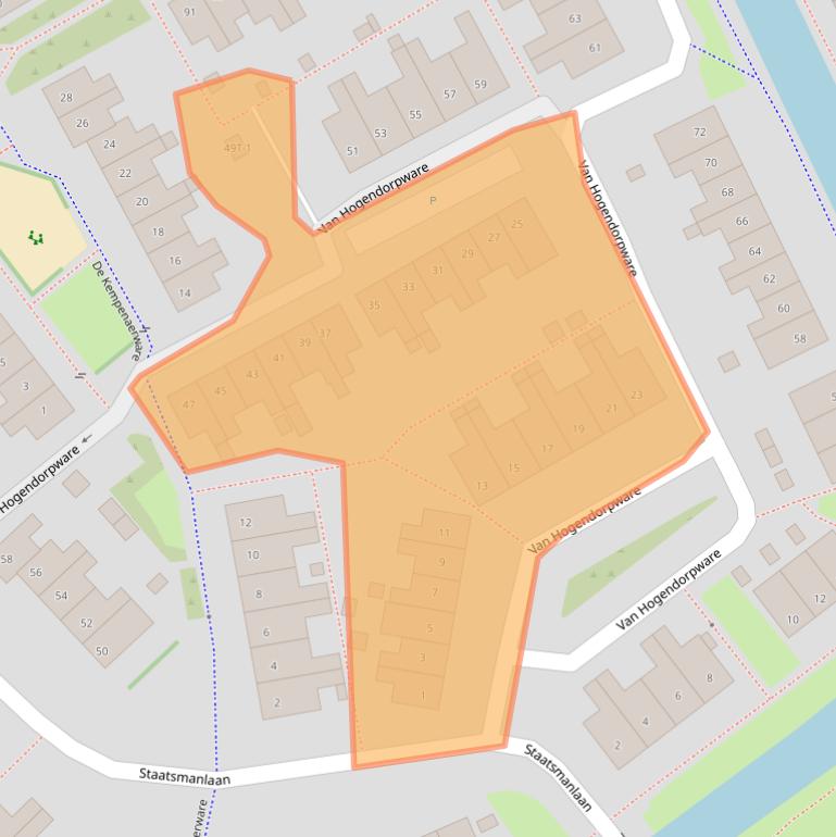 Kaart van postcodegebied 8014RJ.