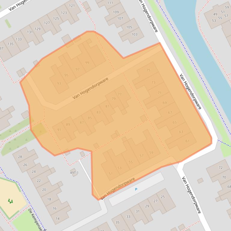 Kaart van postcodegebied 8014RK.