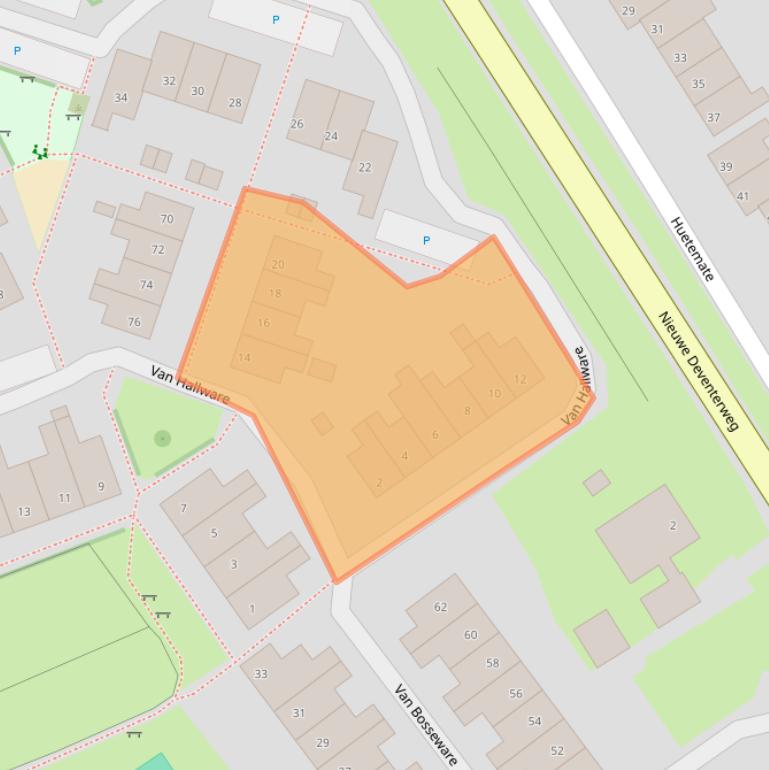 Kaart van postcodegebied 8014RR.