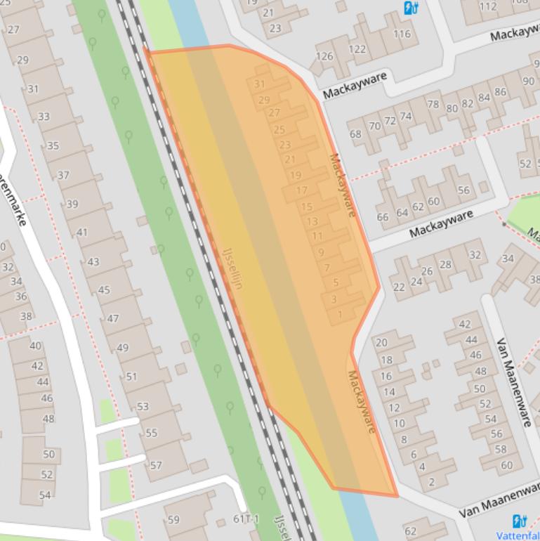 Kaart van postcodegebied 8014RV.
