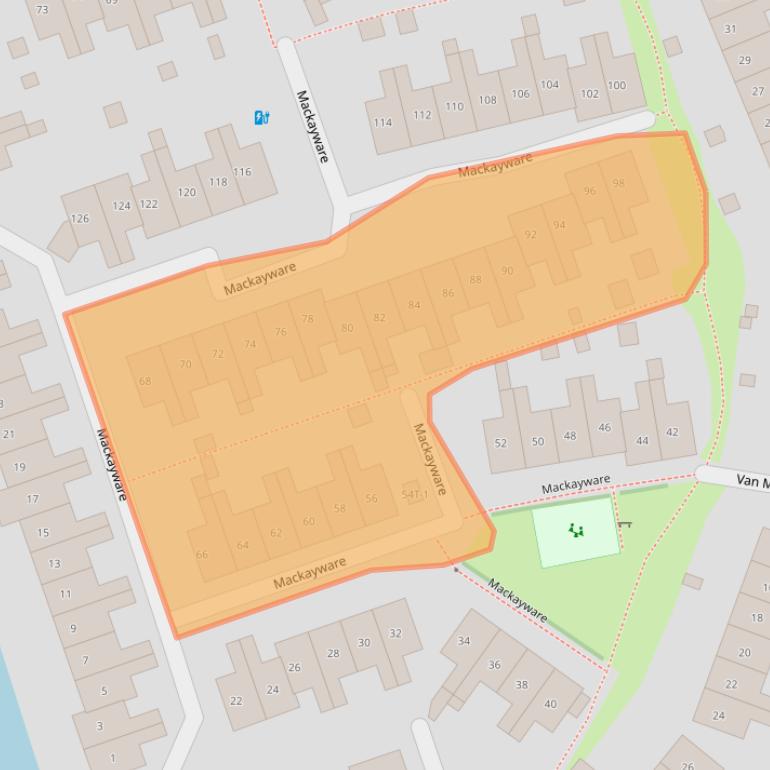 Kaart van postcodegebied 8014RX.