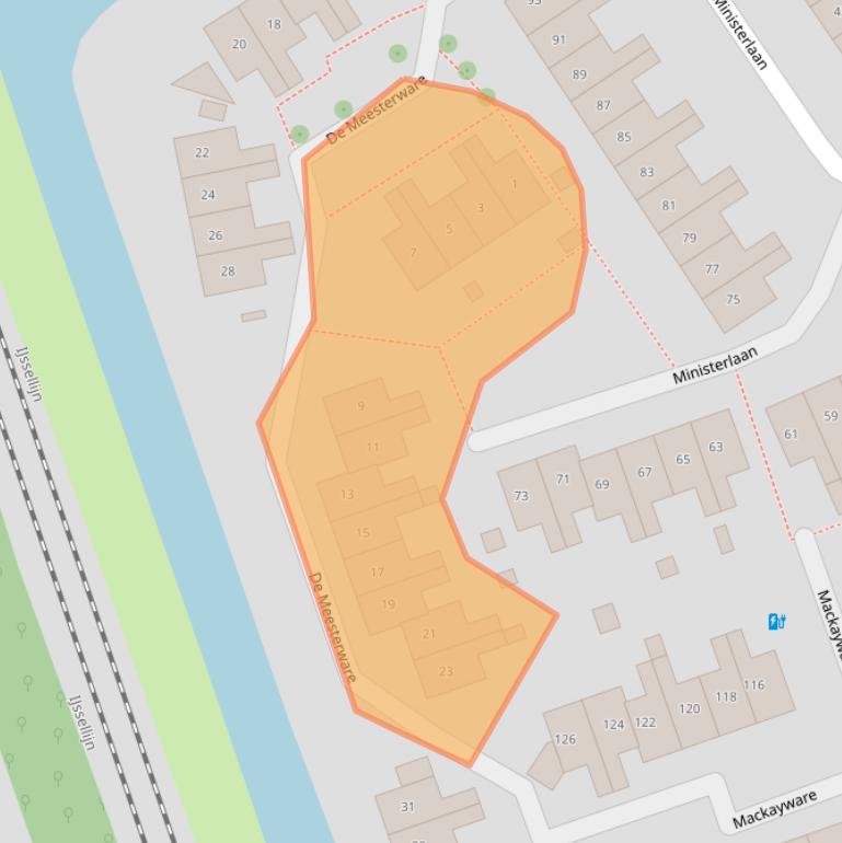 Kaart van postcodegebied 8014SB.