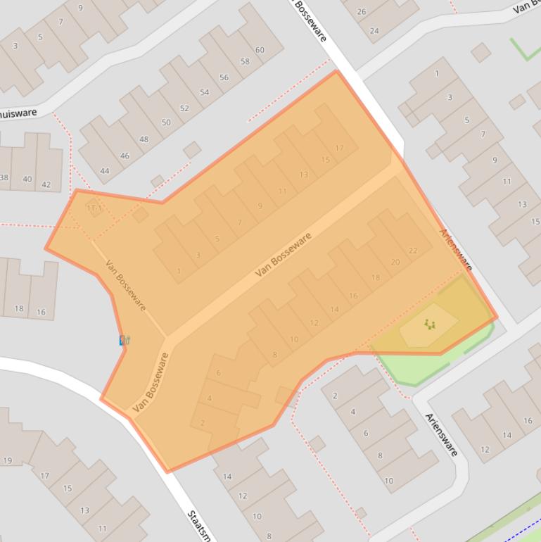 Kaart van postcodegebied 8014TA.