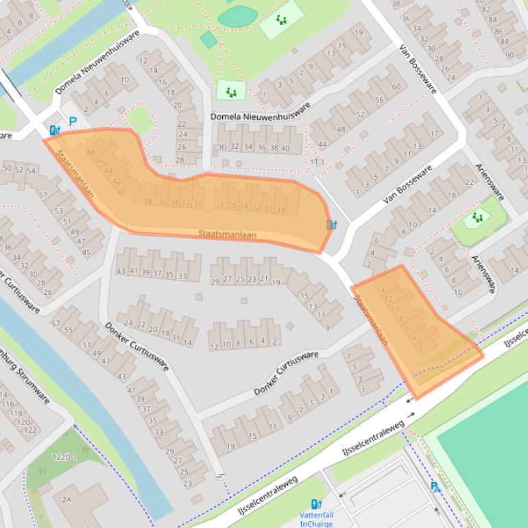 Kaart van postcodegebied 8014TV.