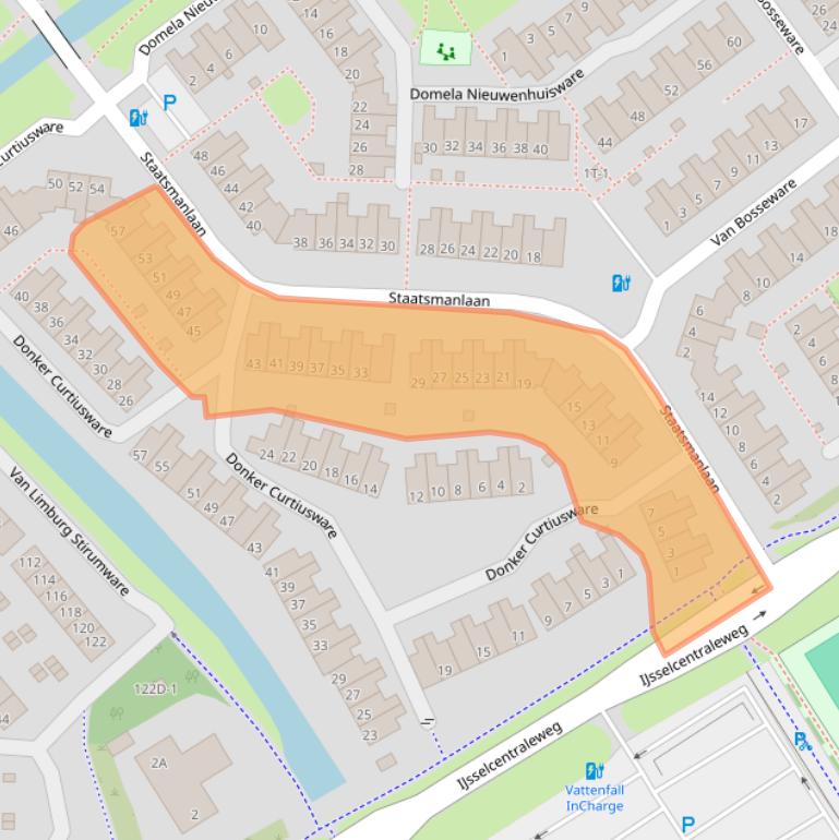 Kaart van postcodegebied 8014TW.