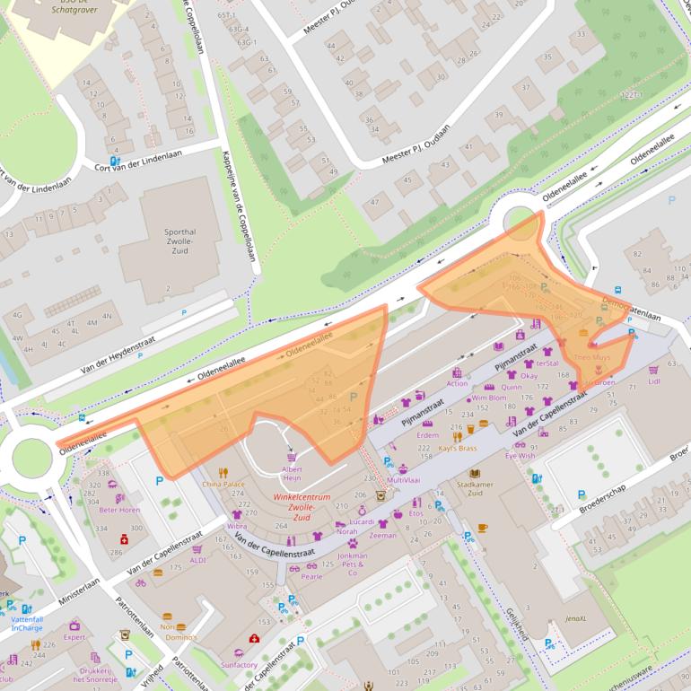 Kaart van postcodegebied 8014VA.