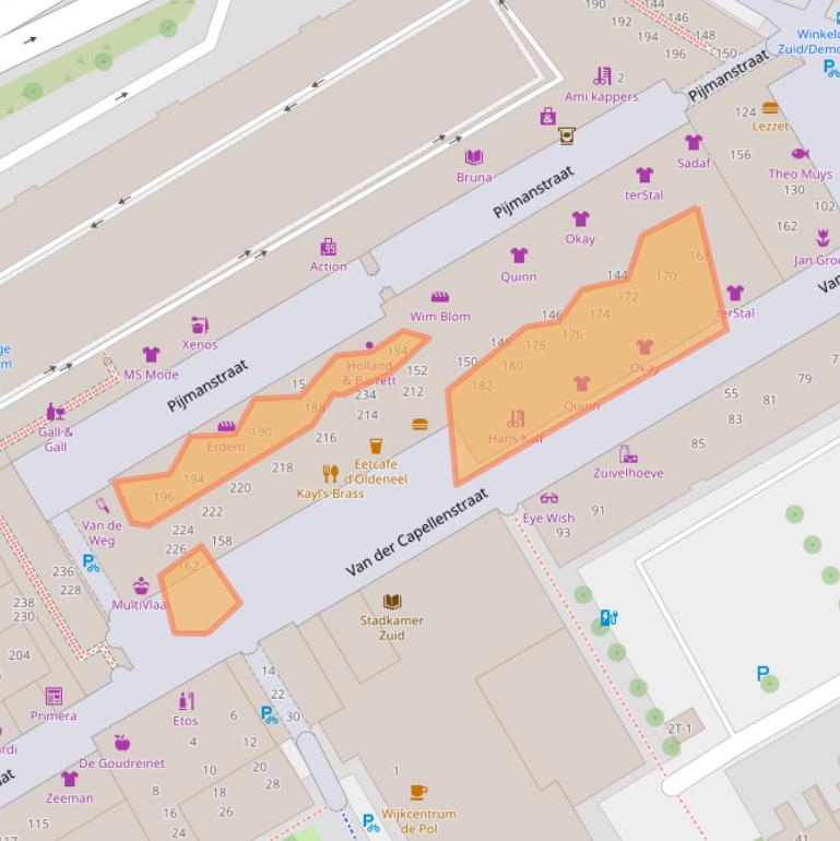Kaart van postcodegebied 8014VX.