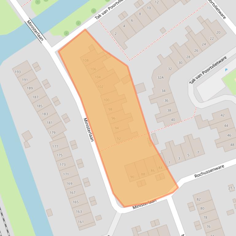 Kaart van postcodegebied 8014WC.