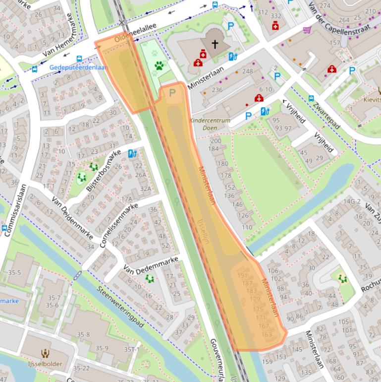Kaart van postcodegebied 8014WG.