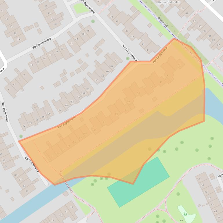 Kaart van postcodegebied 8014WP.