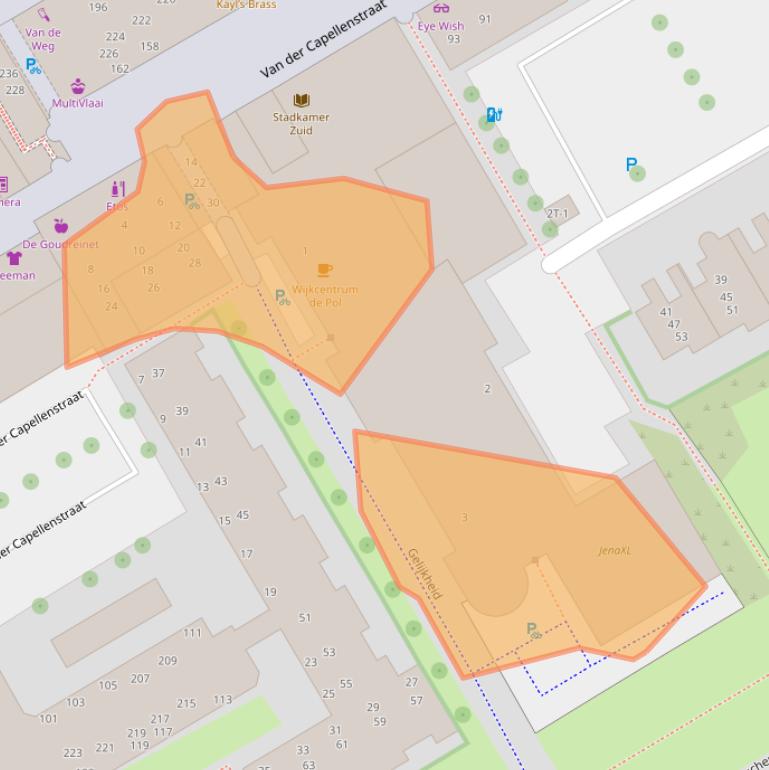 Kaart van postcodegebied 8014XC.