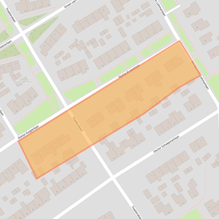 Kaart van postcodegebied 8014ZC.