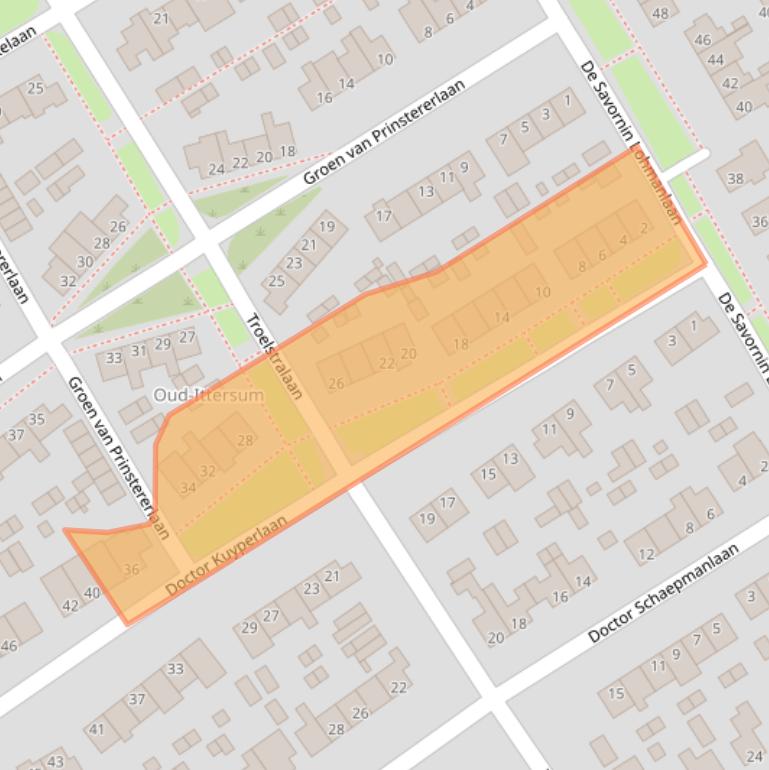 Kaart van postcodegebied 8014ZE.