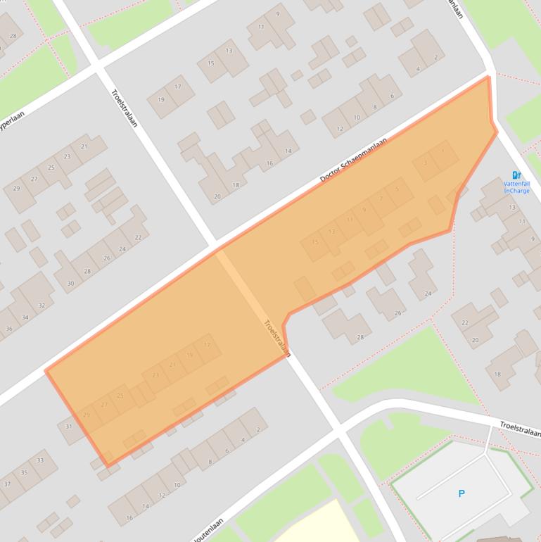 Kaart van postcodegebied 8014ZH.