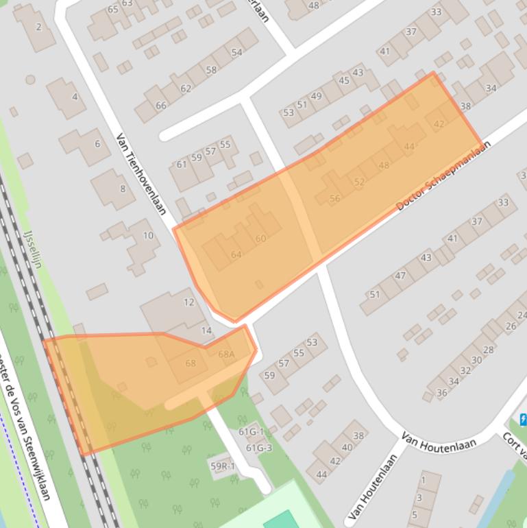 Kaart van postcodegebied 8014ZL.