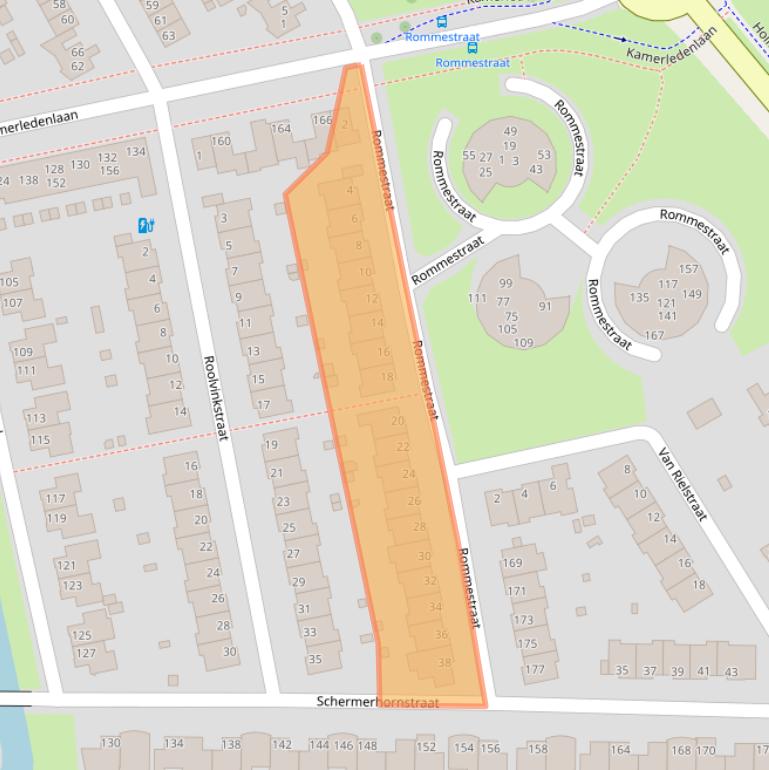 Kaart van postcodegebied 8015AP.