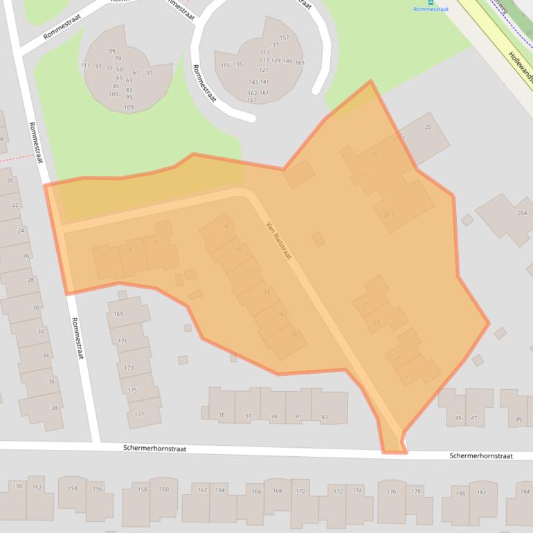 Kaart van postcodegebied 8015AZ.