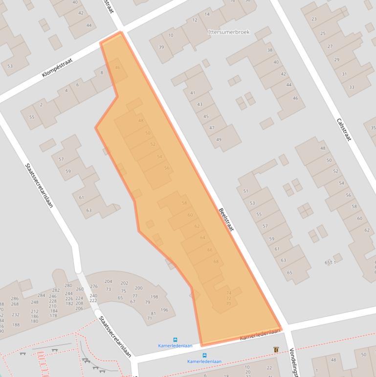 Kaart van postcodegebied 8015BG.