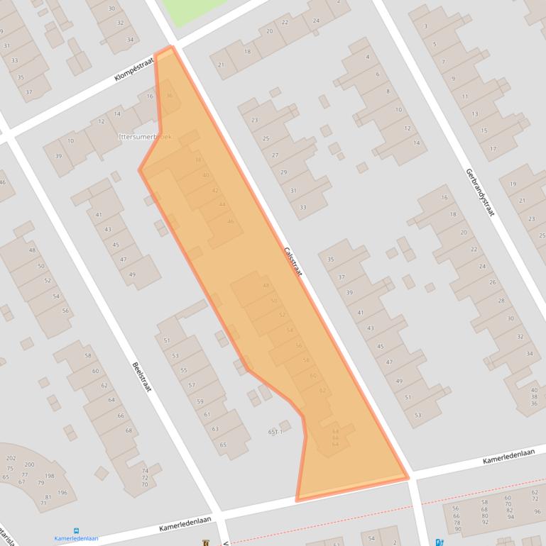 Kaart van postcodegebied 8015BL.