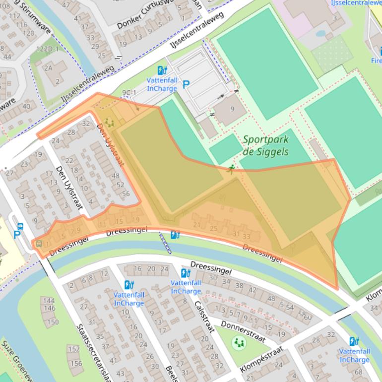 Kaart van postcodegebied 8015CE.