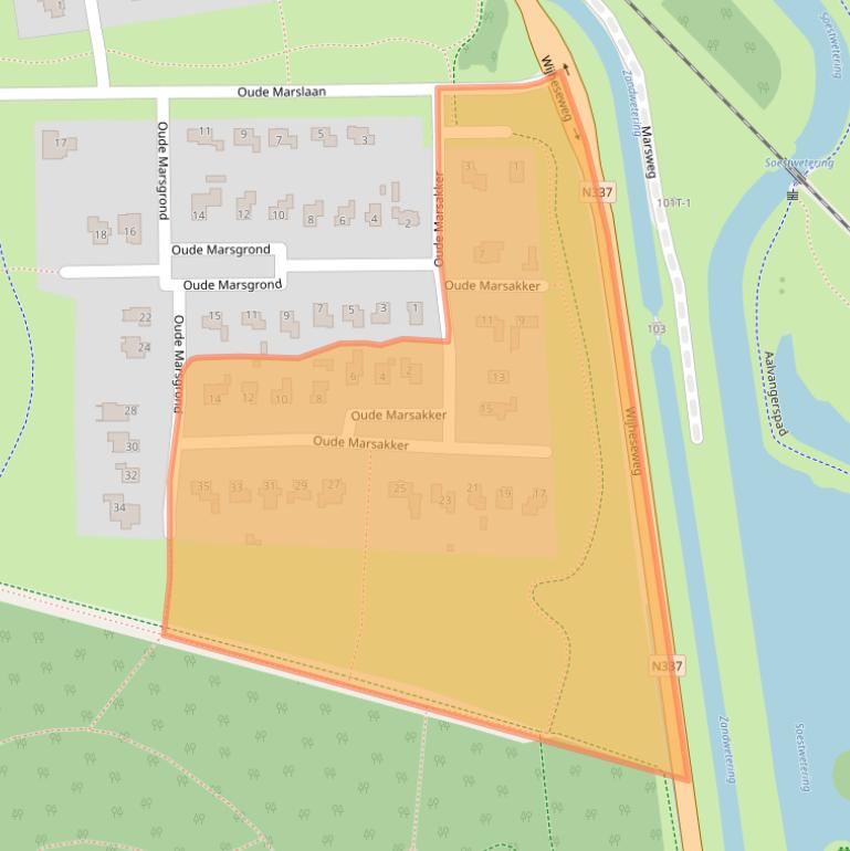 Kaart van postcodegebied 8015EB.