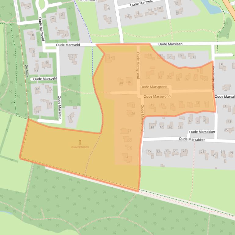 Kaart van postcodegebied 8015EC.