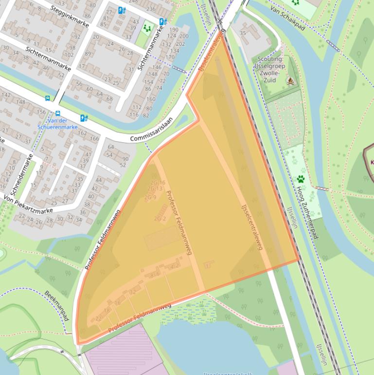 Kaart van postcodegebied 8015PB.