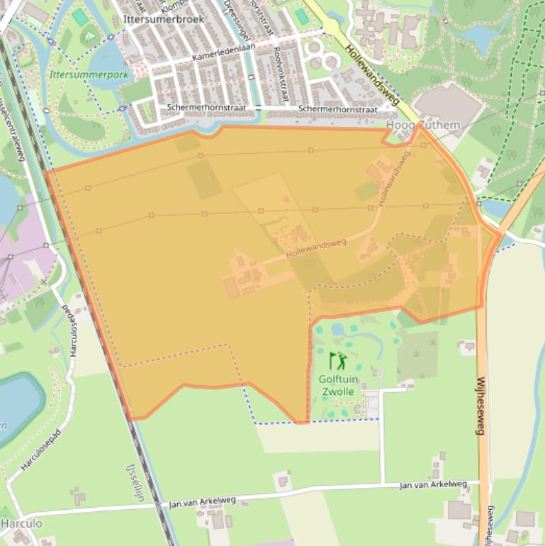 Kaart van postcodegebied 8015PD.